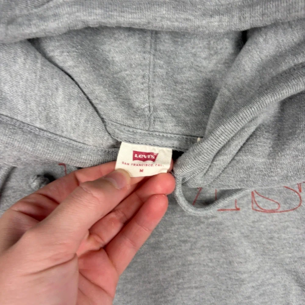 Levis‎ Hoodie Kids Medium Gray Graphic Pullover Long Sleeve Outdoor Sweatshirt